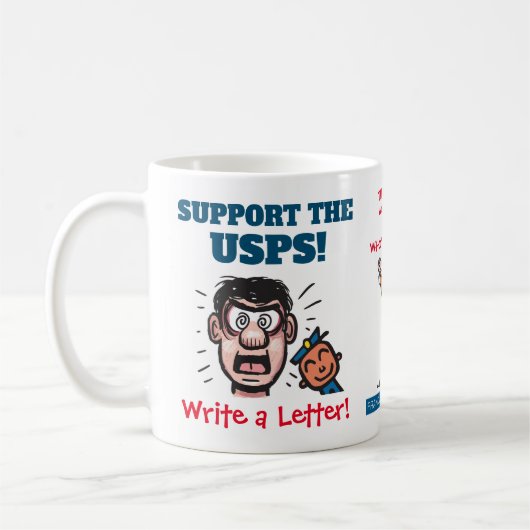 Unterstützen Sie die USPS!Tasse Kaffeetasse (Links)