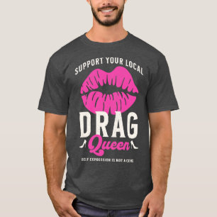 Unterstützen Sie die Vintagen Lippen für die lokal T-Shirt