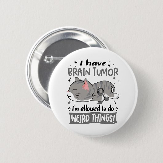 Unterstützen Sie Geschenke aus dem Brain Tumor Awa Button (Vorne & Hinten)