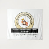 Unterstützen Sie Gewollt Jobs bei der Personalausw Wandteppich (Vorderseite (Horizontal))