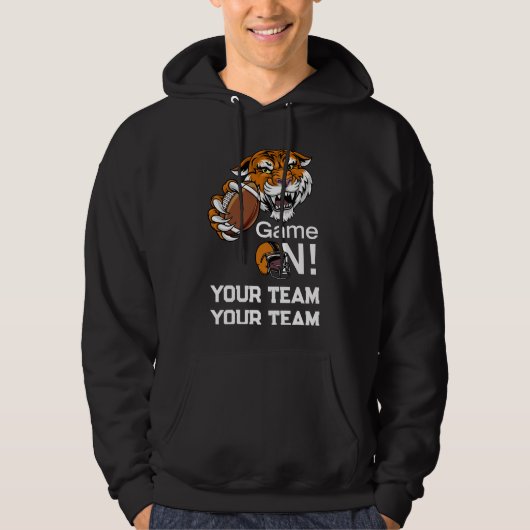 Unterstützen Sie Ihr Fußballteam Tiger Power Hoodie (Vorderseite)