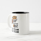 Unterstützen Sie Ihr Fußballteam Tiger Power Zweifarbige Tasse (Vorderseite Links)