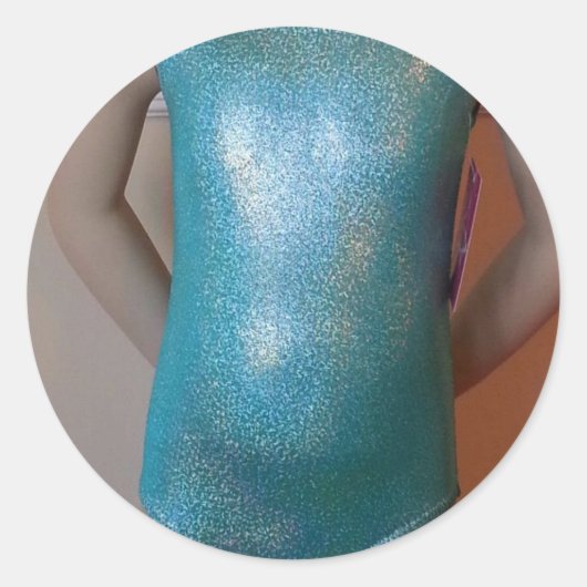 Unterstützen Sie Ihr Gymnast Runder Aufkleber (Vorderseite)