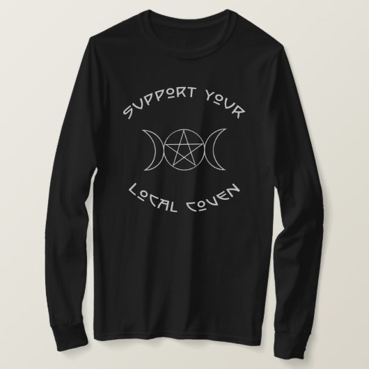 Unterstützen Sie Ihr lokales Coven-Hexen Black Swe T-Shirt (Design vorne)
