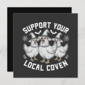 Unterstützen Sie Ihr lokales Coven Rooster Hallowe Ankündigung (Vorne/Hinten)