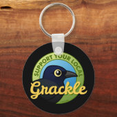 Unterstützen Sie Ihr lokales Grackle Schlüsselanhänger (Vorderseite)