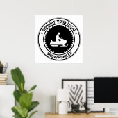 Unterstützen Sie Ihr lokales Schneemobil Poster (Heimbüro)