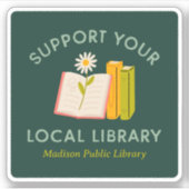 Unterstützen Sie Ihre benutzerdefinierte lokale Bi Aufkleber (Vorderseite)