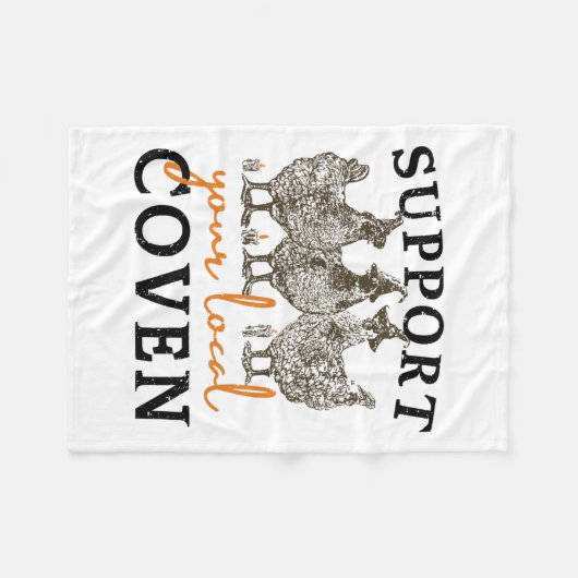 Unterstützen Sie Ihre einheimische Coven Funny Far Fleecedecke (Vorderseite (Horizontal))