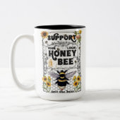 Unterstützen Sie Ihre Honigbiene vor Ort Zweifarbige Tasse (Links)