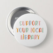 Unterstützen Sie Ihre Lokale Bibliothek Button (Vorne & Hinten)