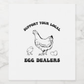 Unterstützen Sie Ihre lokalen Eierhändler Weinetikett (Einzelnes Label)