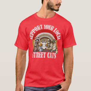 Unterstützen Sie Ihre lokalen Straßenkatzen Vintag T-Shirt