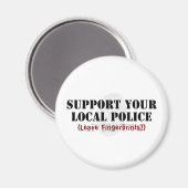 Unterstützen Sie Ihre örtliche Polizei - Fingerabd Magnet (Vorderseite/Rückseite)