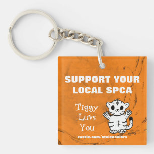 Unterstützen Sie Ihre örtliche SPCA Tiggy Luvs You Schlüsselanhänger