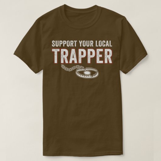 Unterstützen Sie Ihre Trapper Funny Funny Fields v T-Shirt (Design vorne)