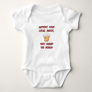 Unterstützen Sie Ihren Bäcker sie kneten den Teig Baby Strampler