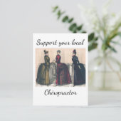 Unterstützen Sie Ihren Chiropraktiker vor Ort Postkarte (Stehend Vorderseite)