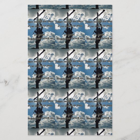 Unterstützen Sie Ihren Lineman Briefpapier (Vorderseite)