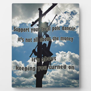 Unterstützen Sie Ihren Lineman Fotoplatte