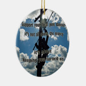 Unterstützen Sie Ihren Lineman Keramikornament (Rechts)