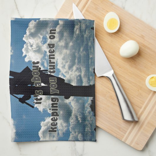 Unterstützen Sie Ihren Lineman Küchentuch (Viertel Falte)