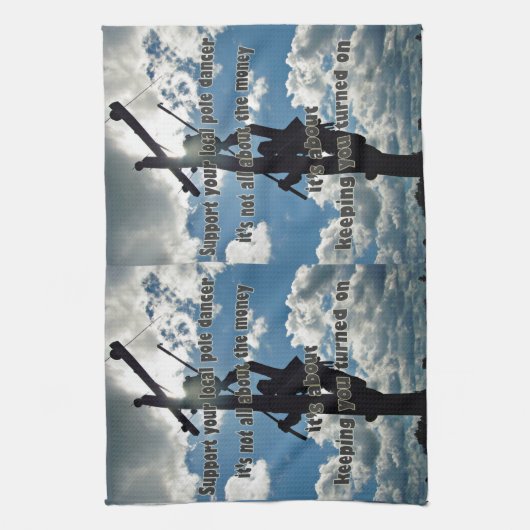 Unterstützen Sie Ihren Lineman Küchentuch (Vertikal)