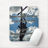 Unterstützen Sie Ihren Lineman Mousepad (Mit Mouse)