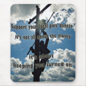 Unterstützen Sie Ihren Lineman Mousepad (Vorne)