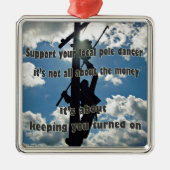 Unterstützen Sie Ihren Lineman Ornament Aus Metall (Vorne)