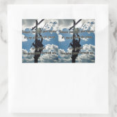 Unterstützen Sie Ihren Lineman Rechteckiger Aufkleber (Tasche)