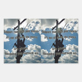 Unterstützen Sie Ihren Lineman Rechteckiger Aufkleber (Vorderseite)