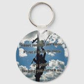 Unterstützen Sie Ihren Lineman Schlüsselanhänger (Vorderseite)