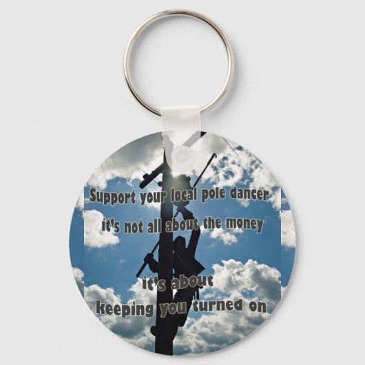 Unterstützen Sie Ihren Lineman Schlüsselanhänger (Vorderseite)