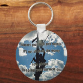 Unterstützen Sie Ihren Lineman Schlüsselanhänger (Vorderseite)