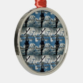 Unterstützen Sie Ihren Lineman Silbernes Ornament (Rechts)