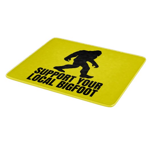 Unterstützen Sie Ihren lokalen Bigfoot Funny Bigfo Schneidebrett (Ecke)