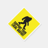 Unterstützen Sie Ihren lokalen Bigfoot Funny Bigfo Serviette (Ecke)