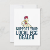 Unterstützen Sie Ihren örtlichen Eierhändler Funny Dankeskarte (Vorderseite)
