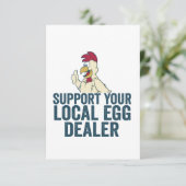 Unterstützen Sie Ihren örtlichen Eierhändler Funny Dankeskarte (Stehend Vorderseite)