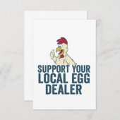 Unterstützen Sie Ihren örtlichen Eierhändler Funny Dankeskarte (Vorne/Hinten)