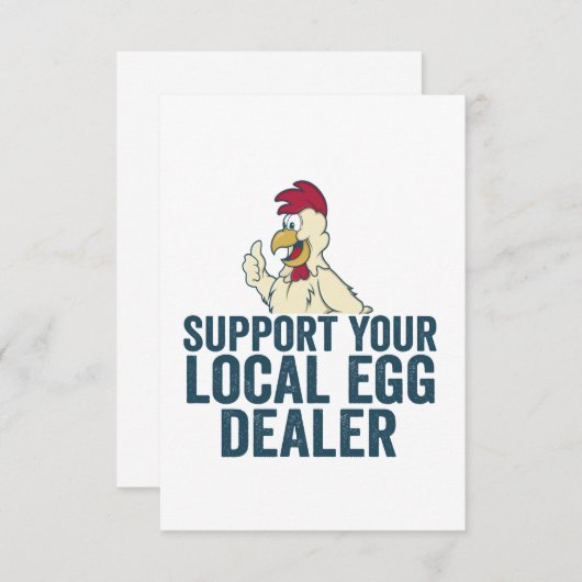 Unterstützen Sie Ihren örtlichen Eierhändler Funny Dankeskarte (Vorne/Hinten)