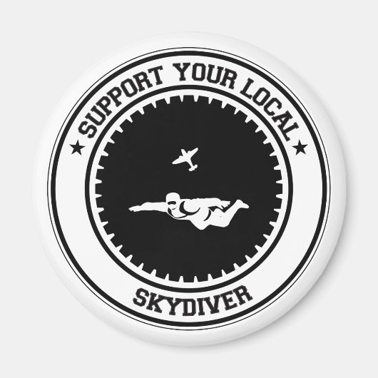 Unterstützen Sie Ihren Skydiver vor Ort Magnet (Vorne)