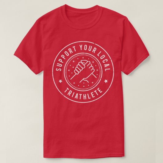 Unterstützen Sie Ihren Triathleten vor Ort T-Shirt (Design vorne)