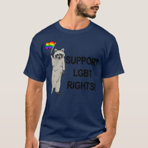 Unterstützen Sie LGBT-Rechte Lustiges Waschbär-Pri T-Shirt
