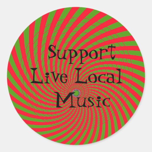 Unterstützen Sie Live Local Music Sticker (Vorderseite)