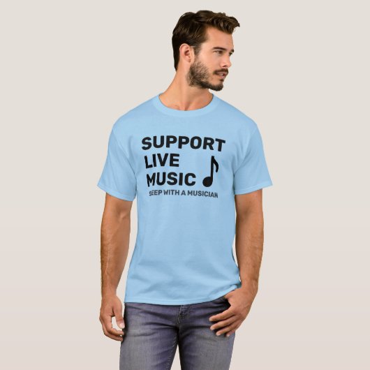 Unterstützen Sie Live Music Plus Statement-T - Shi T-Shirt (Vorne ganz)
