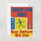 Unterstützen Sie lokale Künstler, kaufen Sie vor d Postkarte (Vorne/Hinten)