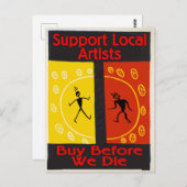 Unterstützen Sie lokale Künstler, kaufen Sie vor d Postkarte (Vorne/Hinten)