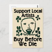 Unterstützen Sie lokale Künstler, kaufen Sie vor d Postkarte (Vorne/Hinten)